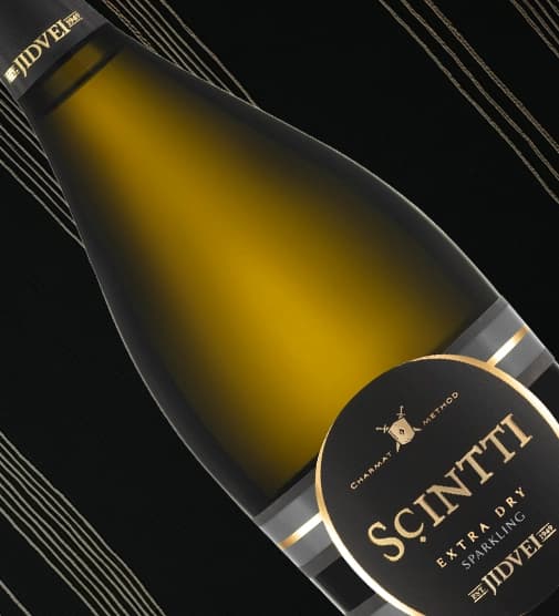 Eticheta Scintti Extra Dry, Jidvei, produsă de Flexo