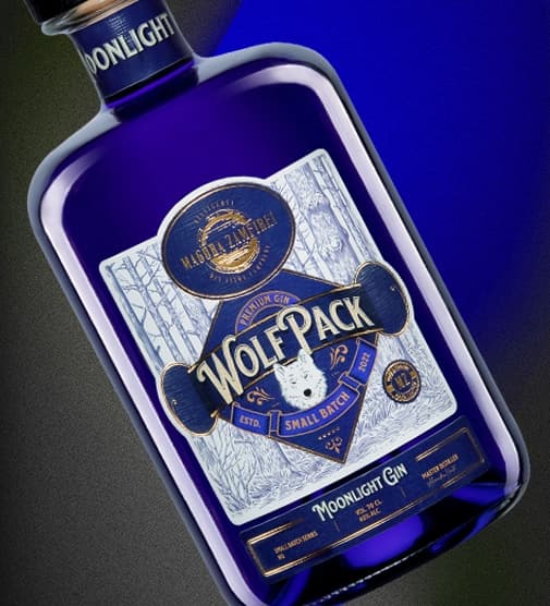 Eticheta Wolfpack Moonlight, produsă de Flexo
