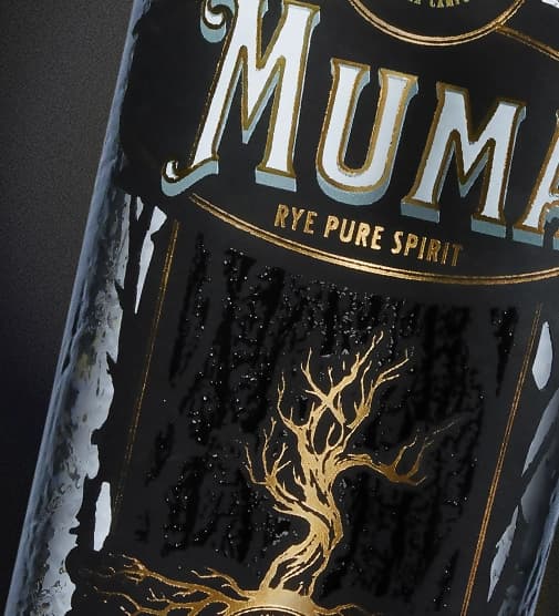 Eticheta Muma Rye Spirit, produsă de Flexo